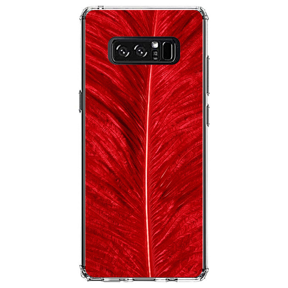 Red Feather Texture Clear Shockproof iPhone Case, view 12