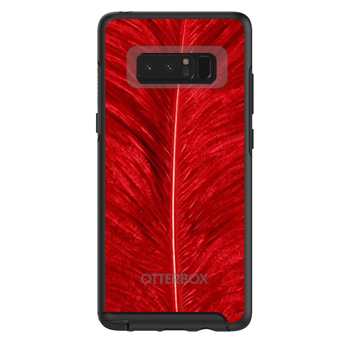 Red Feather Texture OtterBox Symmetry Case for iPhone & Galaxy, view 14