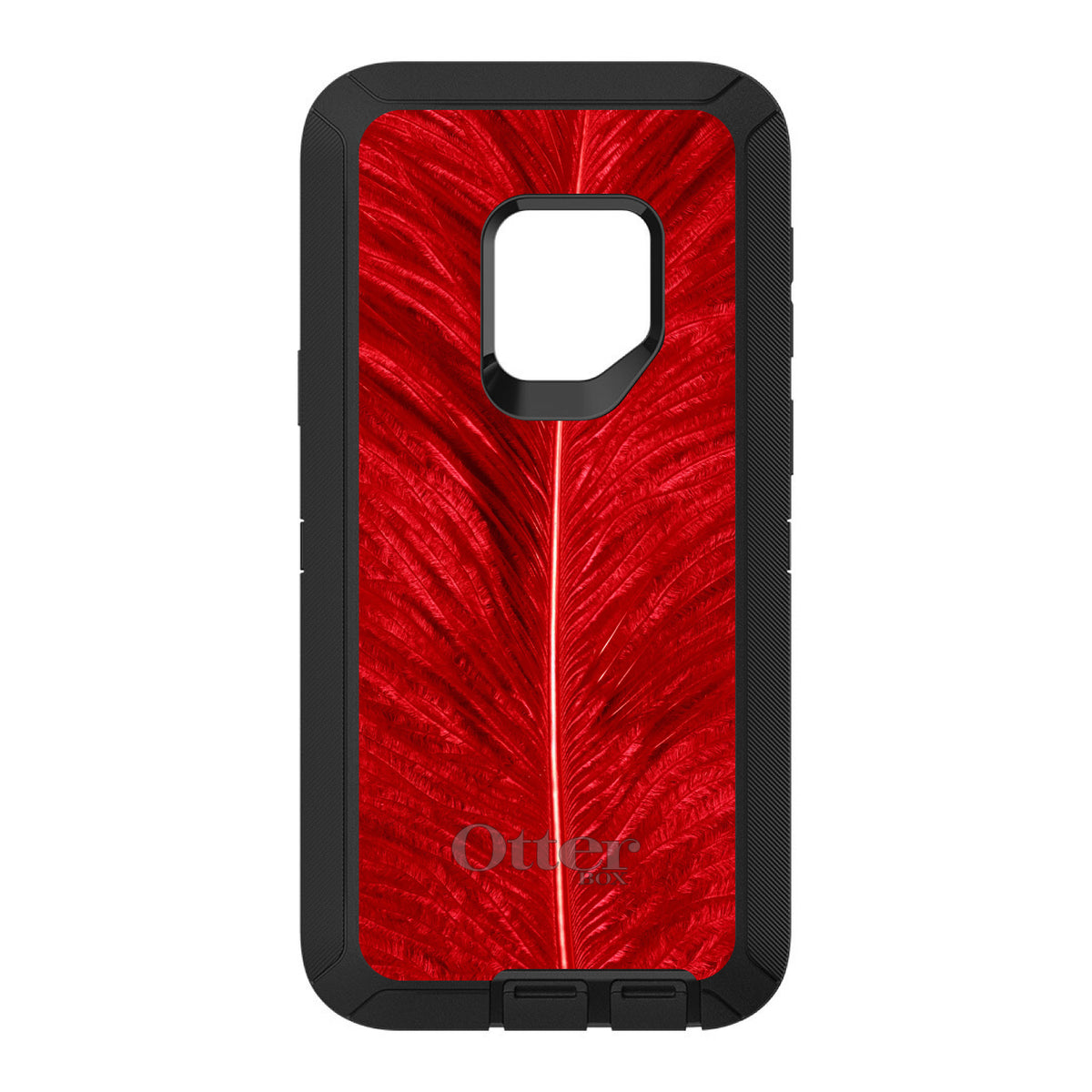 Red Feather Texture OtterBox Defender Case for iPhone & Galaxy, view 11