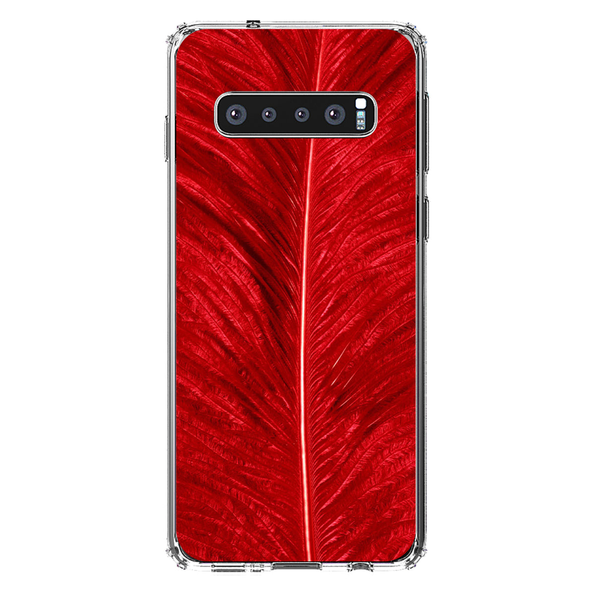 Red Feather Texture Clear Shockproof iPhone Case, view 17