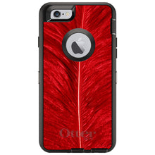 DistinctInk™ OtterBox Defender Series Case for Apple iPhone / Samsung Galaxy / Google Pixel - Red Feather Texture