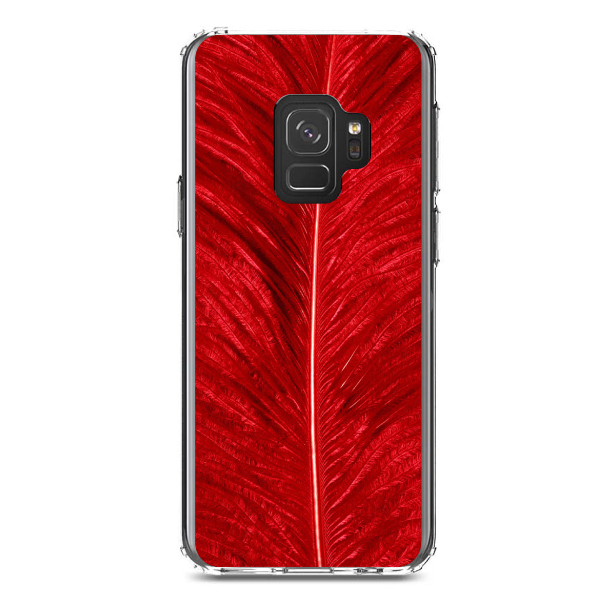 Red Feather Texture Clear Shockproof iPhone Case, view 19