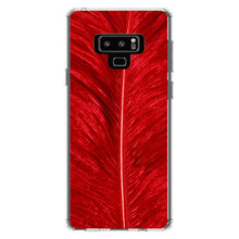 DistinctInk® Clear Shockproof Hybrid Case for Apple iPhone / Samsung Galaxy / Google Pixel - Red Feather Texture