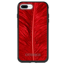 DistinctInk™ OtterBox Symmetry Series Case for Apple iPhone / Samsung Galaxy / Google Pixel - Red Feather Texture