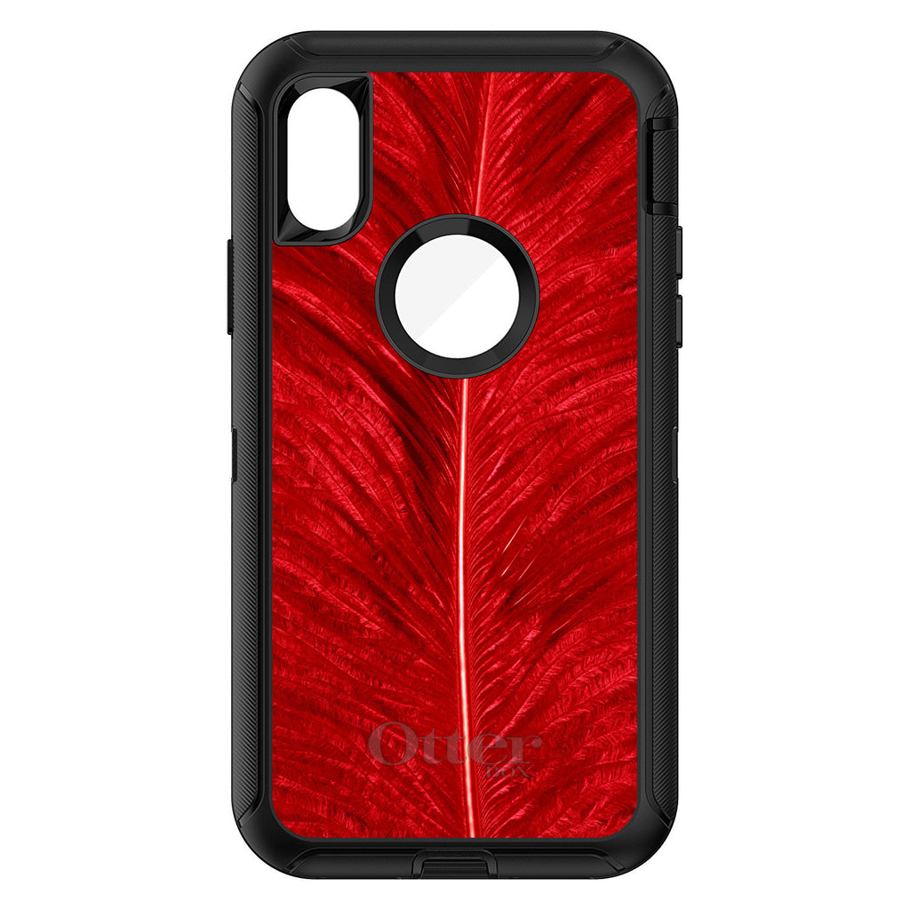 Red Feather Texture OtterBox Defender Case for iPhone & Galaxy, view 3