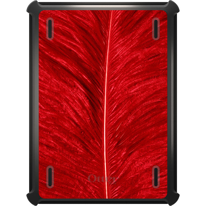 DistinctInk™ OtterBox Defender Series Case for Apple iPad / iPad Pro / iPad Air / iPad Mini - Red Feather Texture