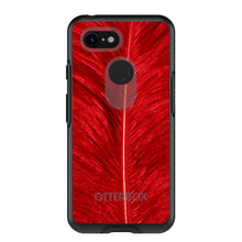 DistinctInk™ OtterBox Symmetry Series Case for Apple iPhone / Samsung Galaxy / Google Pixel - Red Feather Texture