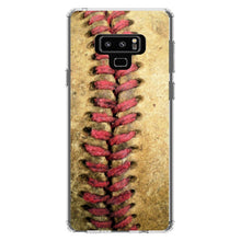 DistinctInk® Clear Shockproof Hybrid Case for Apple iPhone / Samsung Galaxy / Google Pixel - Old Baseball Stitch