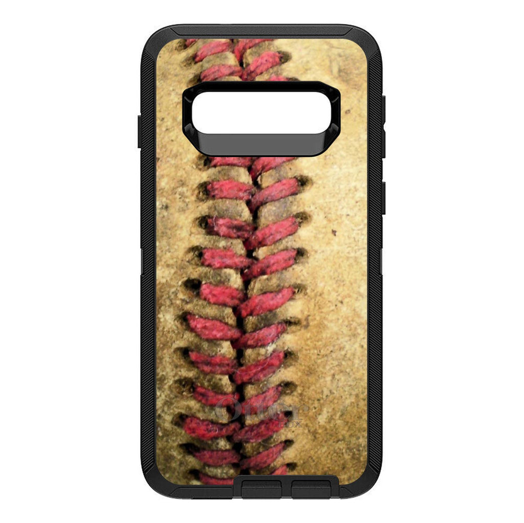 Old Baseball Stitch OtterBox Defender Case for iPhone & Galaxy, view 9