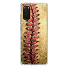 DistinctInk® Clear Shockproof Hybrid Case for Apple iPhone / Samsung Galaxy / Google Pixel - Old Baseball Stitch