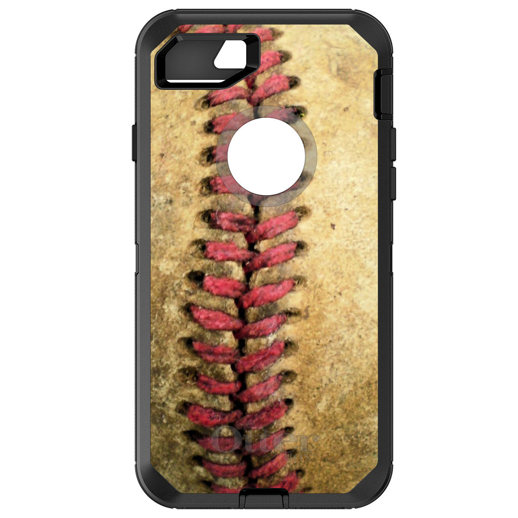 Old Baseball Stitch OtterBox Defender Case for iPhone & Galaxy