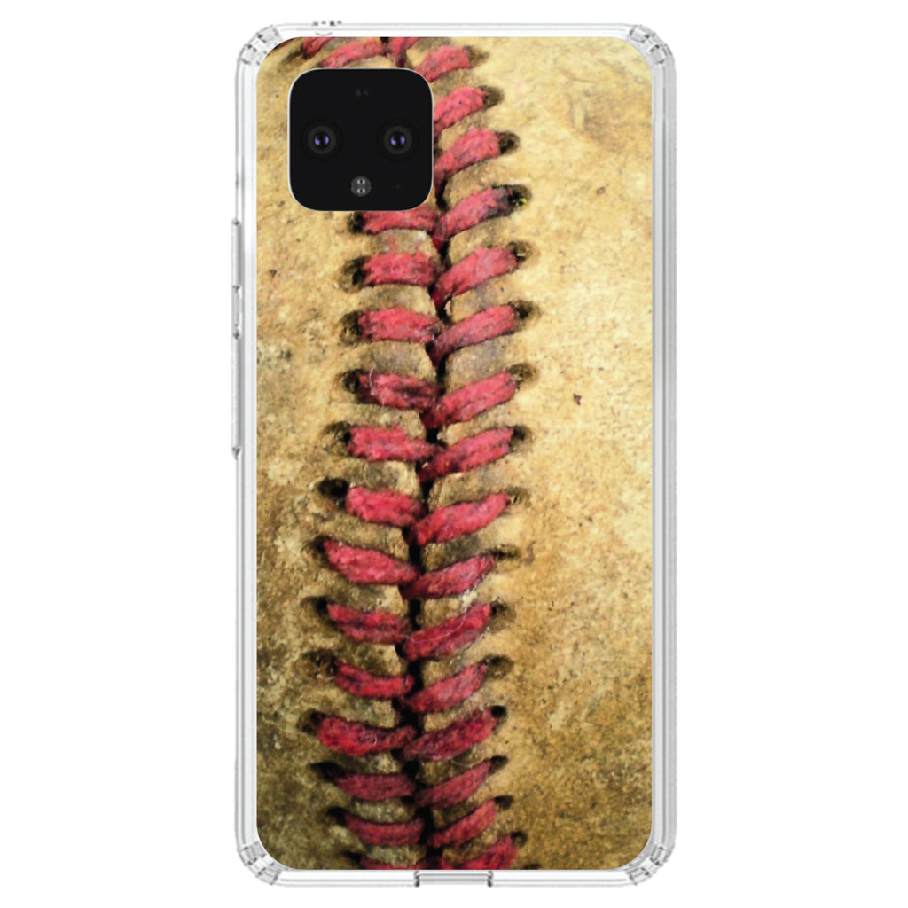 Old Baseball Stitch Clear Shockproof iPhone Case, view 24