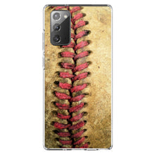 DistinctInk® Clear Shockproof Hybrid Case for Apple iPhone / Samsung Galaxy / Google Pixel - Old Baseball Stitch