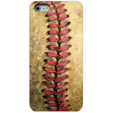 DistinctInk® Hard Plastic Snap-On Case for Apple iPhone or Samsung Galaxy - Old Baseball Stitch