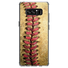 DistinctInk® Clear Shockproof Hybrid Case for Apple iPhone / Samsung Galaxy / Google Pixel - Old Baseball Stitch