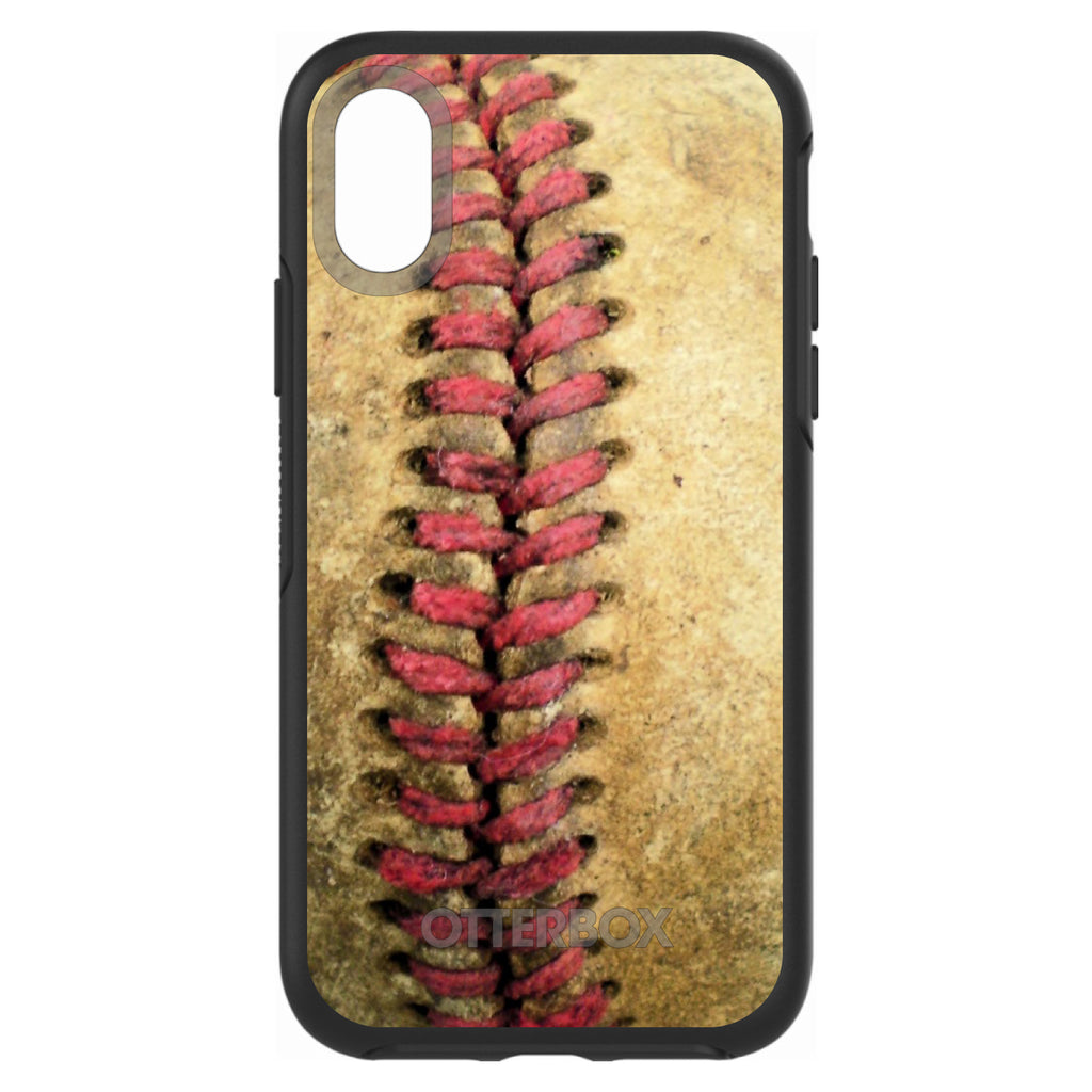 Old Baseball Stitch OtterBox Symmetry Case for iPhone & Galaxy, view 4