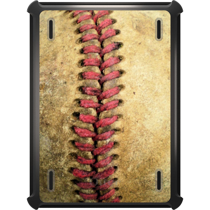 DistinctInk™ OtterBox Defender Series Case for Apple iPad / iPad Pro / iPad Air / iPad Mini - Old Baseball Stitch