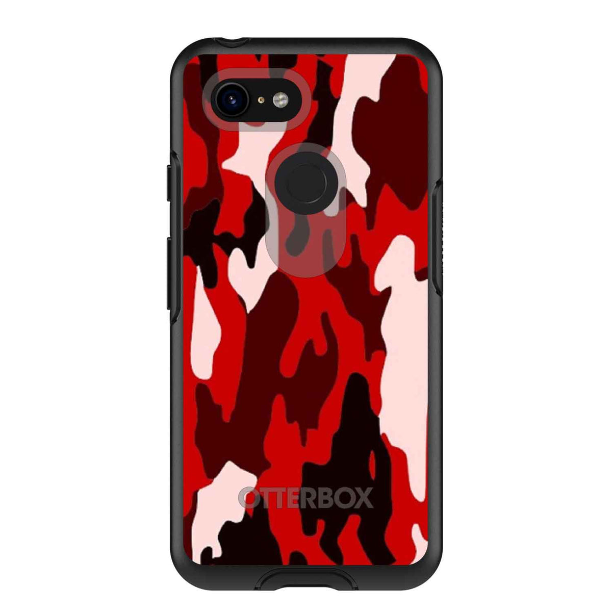 Red Black Camouflage OtterBox Symmetry Case for iPhone & Galaxy, view 15