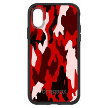 DistinctInk™ OtterBox Symmetry Series Case for Apple iPhone / Samsung Galaxy / Google Pixel - Red Black Camouflage