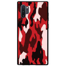 DistinctInk® Hard Plastic Snap-On Case for Apple iPhone or Samsung Galaxy - Red Black Camouflage