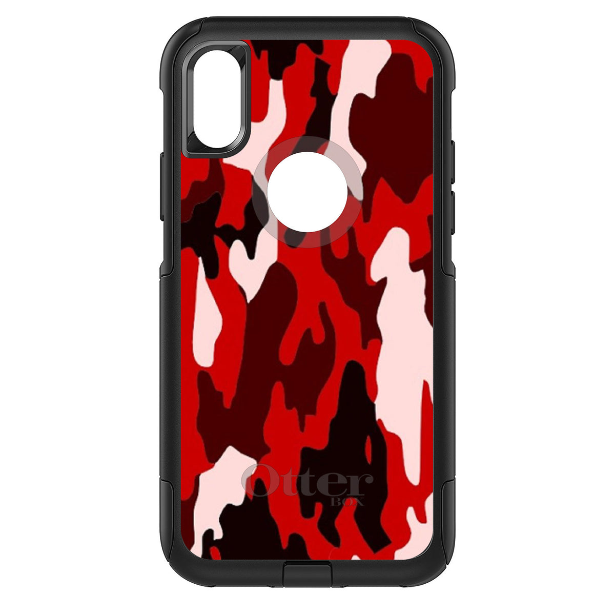 Red Black Camouflage OtterBox Commuter Case for iPhone & Galaxy, view 3