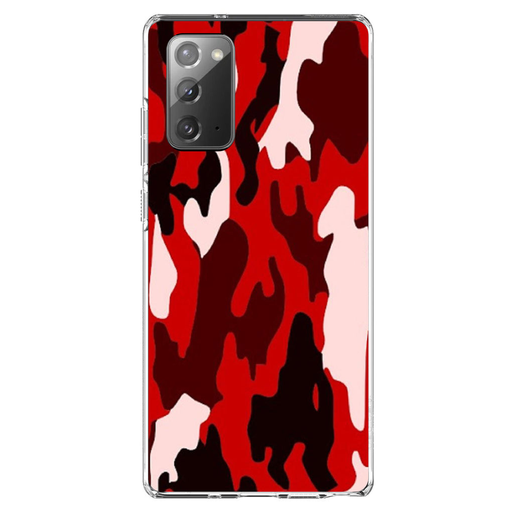 Red Black Camouflage Clear Shockproof iPhone Case, view 8