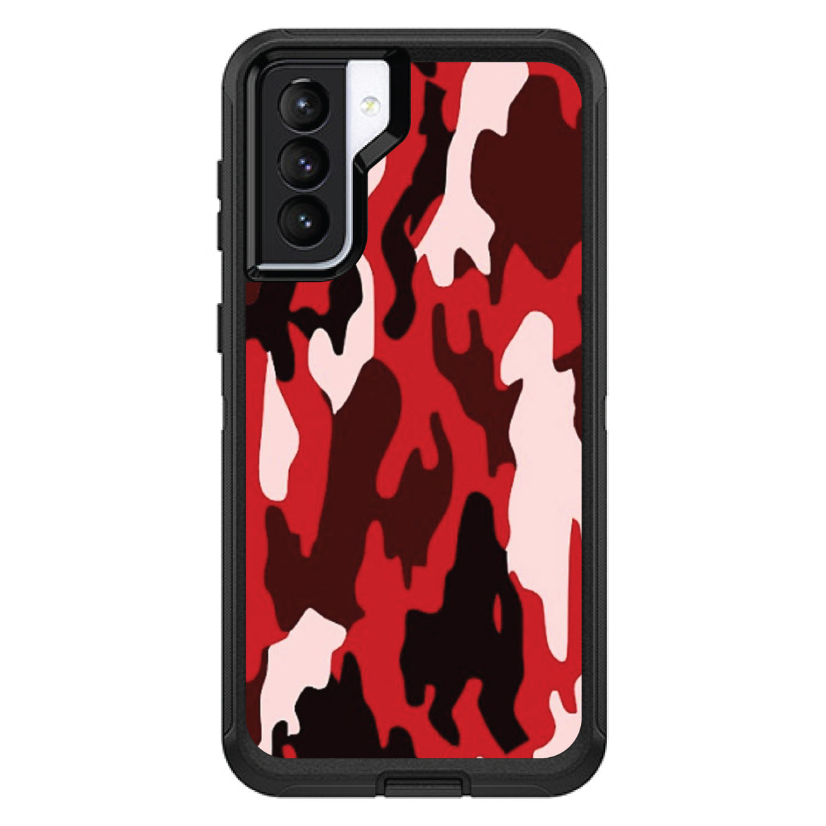Red Black Camouflage OtterBox Defender Case for iPhone & Galaxy, view 6