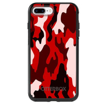 DistinctInk™ OtterBox Symmetry Series Case for Apple iPhone / Samsung Galaxy / Google Pixel - Red Black Camouflage
