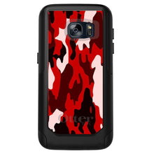 DistinctInk™ OtterBox Commuter Series Case for Apple iPhone or Samsung Galaxy - Red Black Camouflage