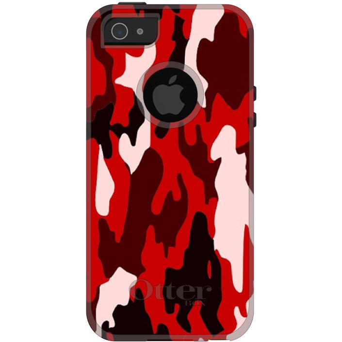 Red Black Camouflage OtterBox Commuter Case for iPhone & Galaxy, view 5