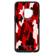 DistinctInk™ OtterBox Symmetry Series Case for Apple iPhone / Samsung Galaxy / Google Pixel - Red Black Camouflage