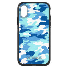 DistinctInk™ OtterBox Symmetry Series Case for Apple iPhone / Samsung Galaxy / Google Pixel - Blue White Camouflage
