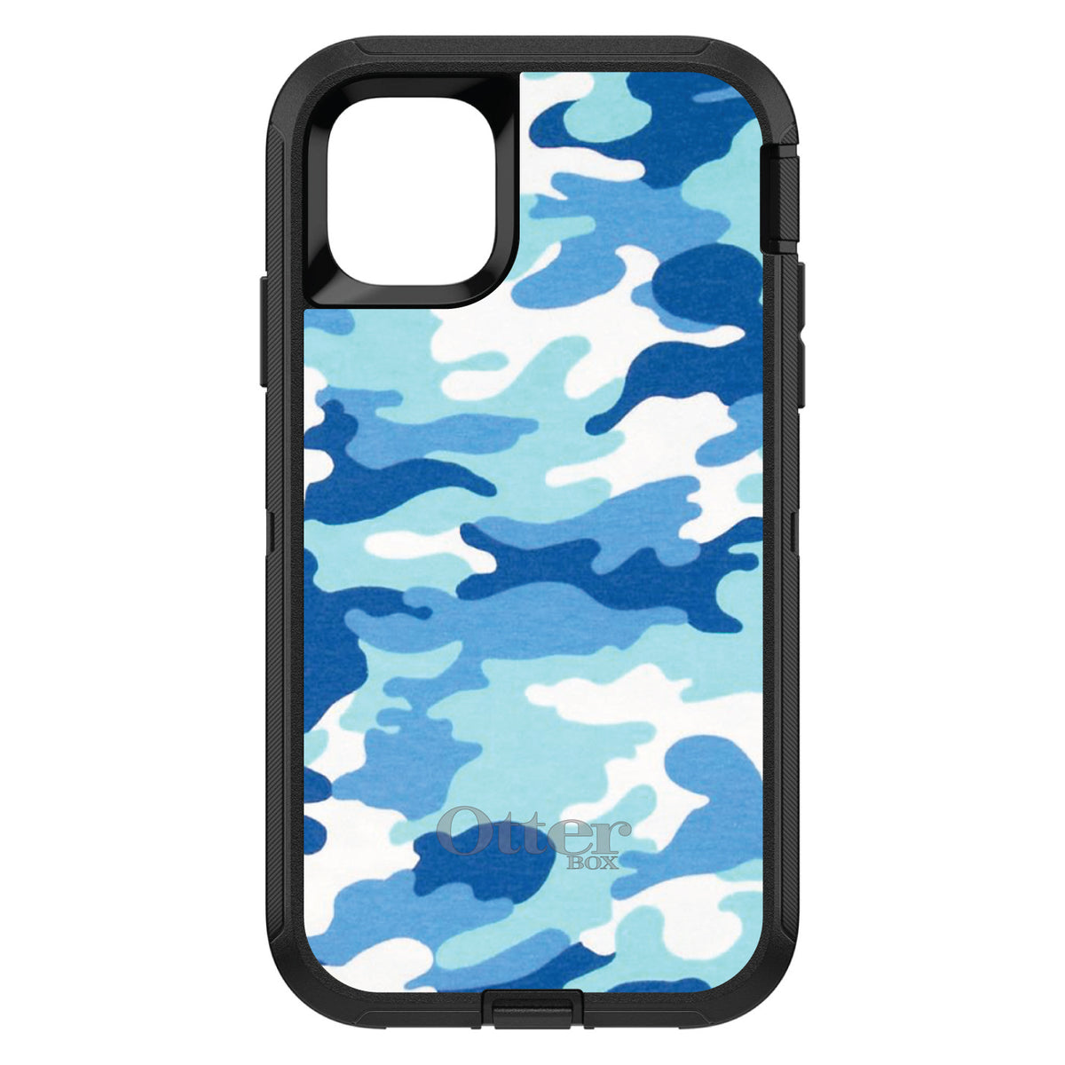 Blue White Camouflage OtterBox Defender Case for iPhone & Galaxy, view 2