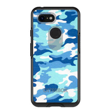 DistinctInk™ OtterBox Symmetry Series Case for Apple iPhone / Samsung Galaxy / Google Pixel - Blue White Camouflage