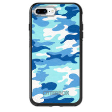 DistinctInk™ OtterBox Symmetry Series Case for Apple iPhone / Samsung Galaxy / Google Pixel - Blue White Camouflage