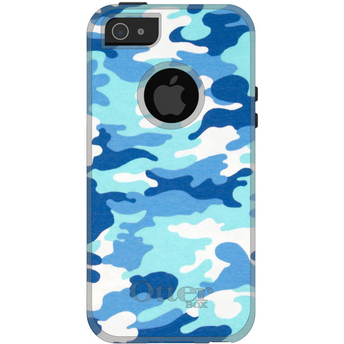 Blue White Camouflage OtterBox Commuter Case for iPhone & Galaxy, view 5