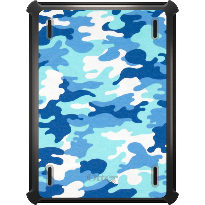 DistinctInk™ OtterBox Defender Series Case for Apple iPad / iPad Pro / iPad Air / iPad Mini - Blue White Camouflage