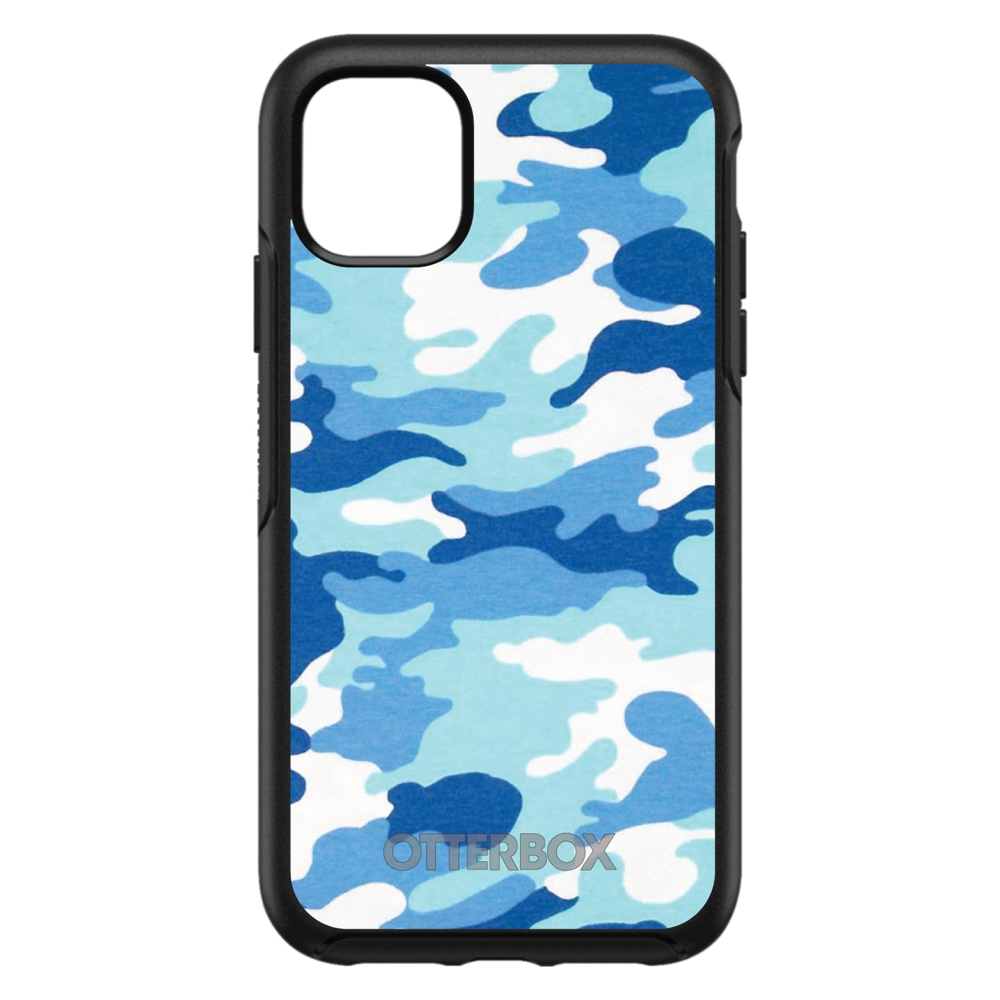 DistinctInk™ OtterBox Symmetry Series Case for Apple iPhone / Samsung Galaxy / Google Pixel - Blue White Camouflage