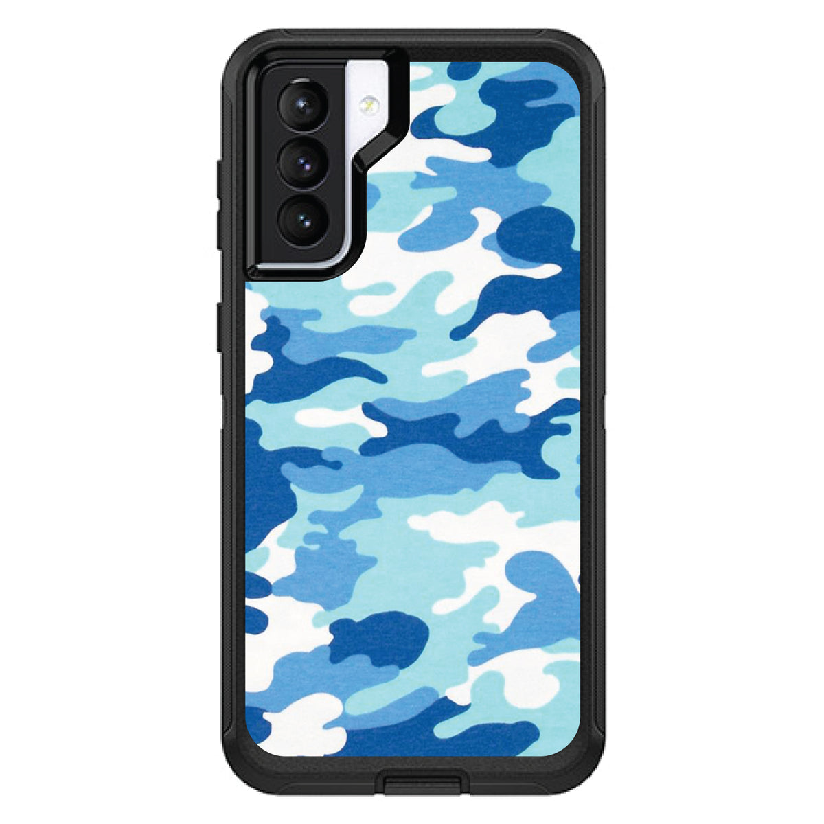 Blue White Camouflage OtterBox Defender Case for iPhone & Galaxy, view 6