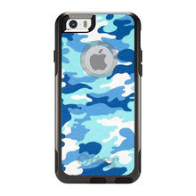 DistinctInk™ OtterBox Commuter Series Case for Apple iPhone or Samsung Galaxy - Blue White Camouflage