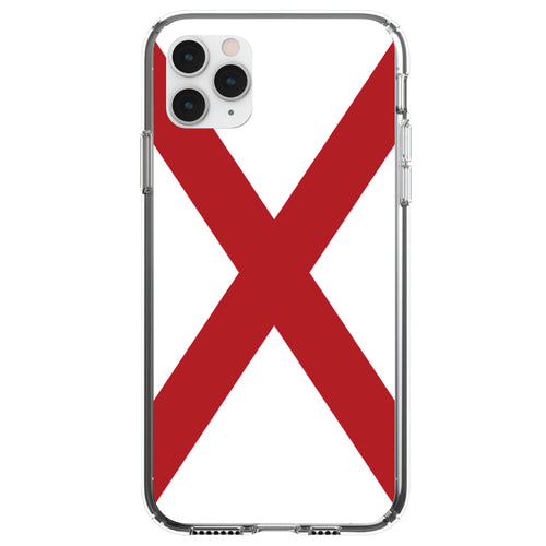 Alabama State Flag Clear Shockproof iPhone Case