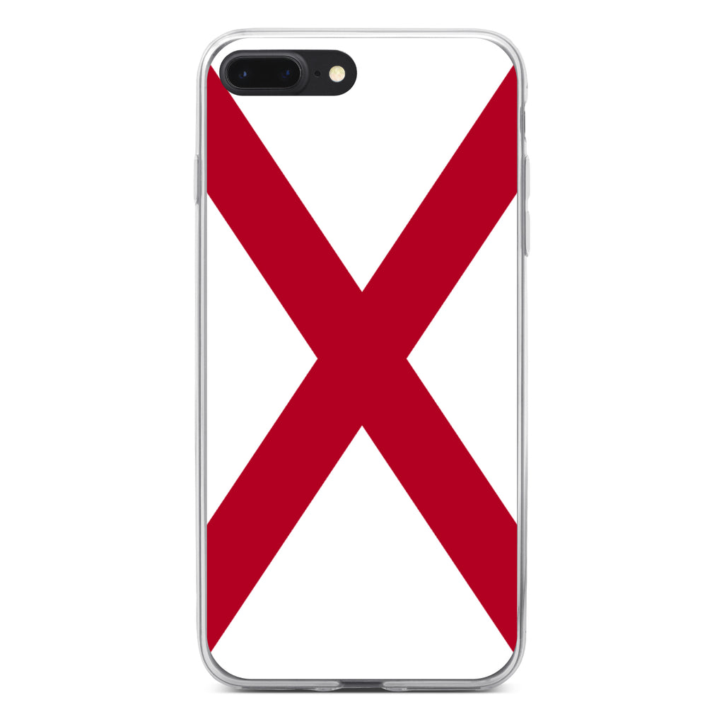 Alabama State Flag Clear Shockproof iPhone Case, view 6