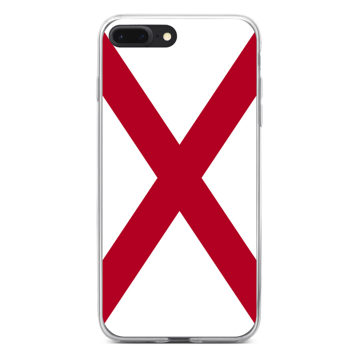 Alabama State Flag Clear Shockproof iPhone Case, view 6