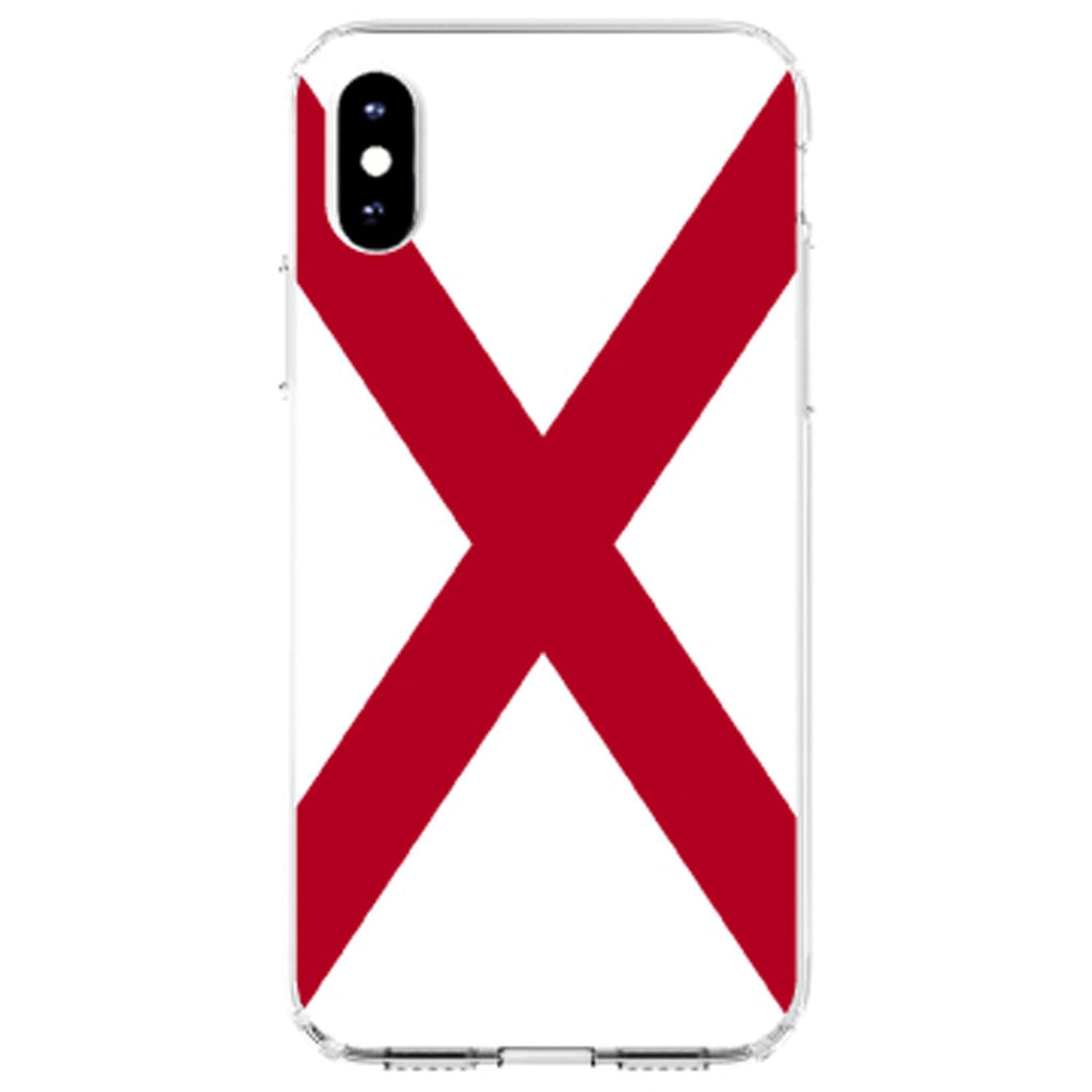 Alabama State Flag Clear Shockproof iPhone Case, view 2