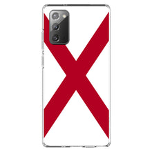 DistinctInk® Clear Shockproof Hybrid Case for Apple iPhone / Samsung Galaxy / Google Pixel - Alabama State Flag