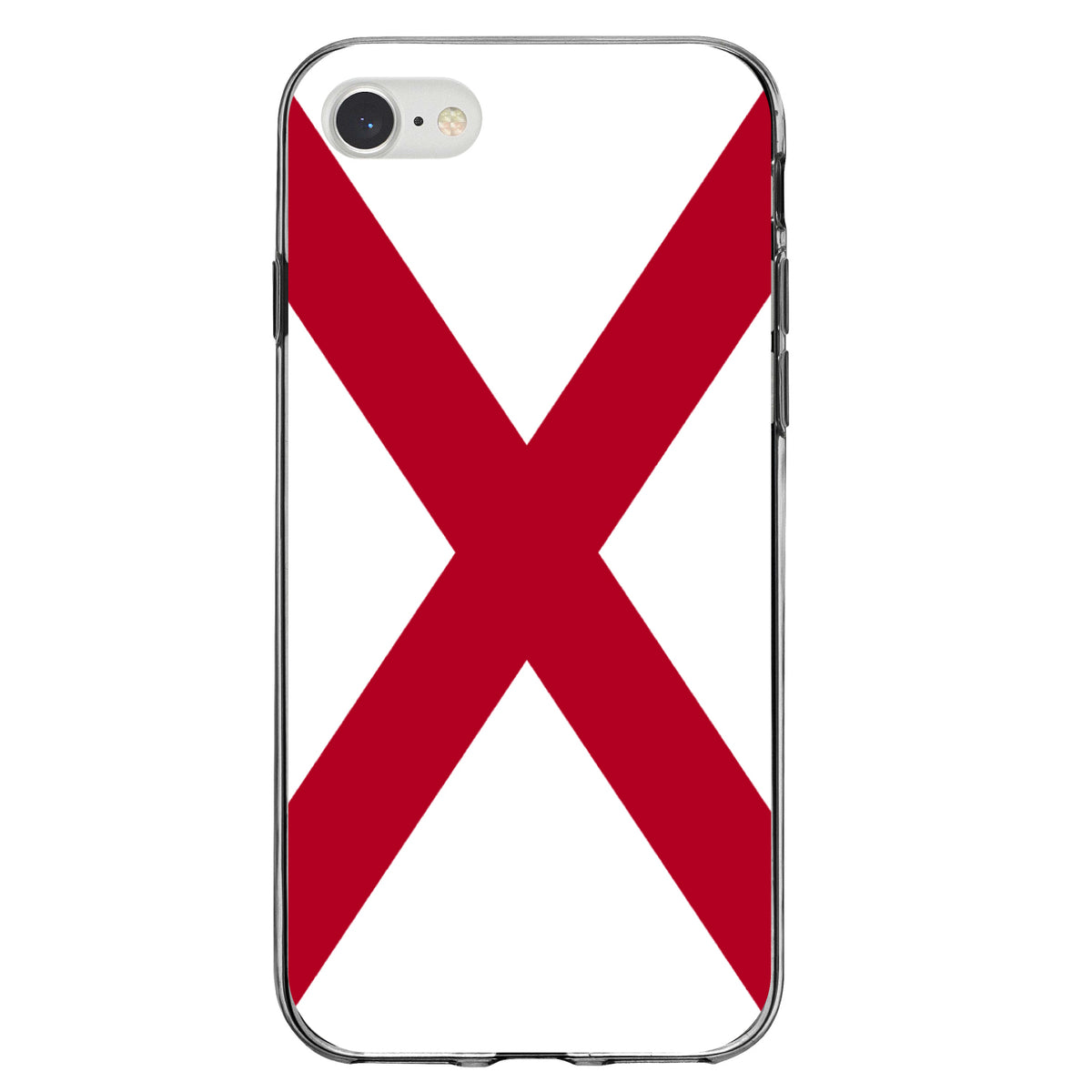 Alabama State Flag Clear Shockproof iPhone Case, view 5