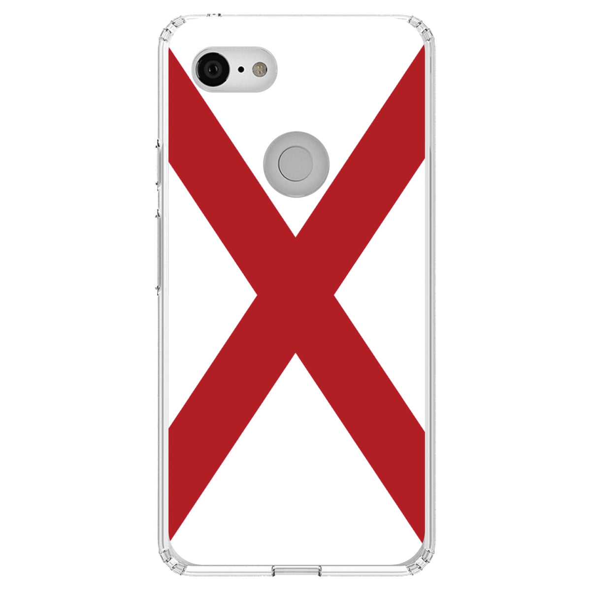 Alabama State Flag Clear Shockproof iPhone Case, view 22