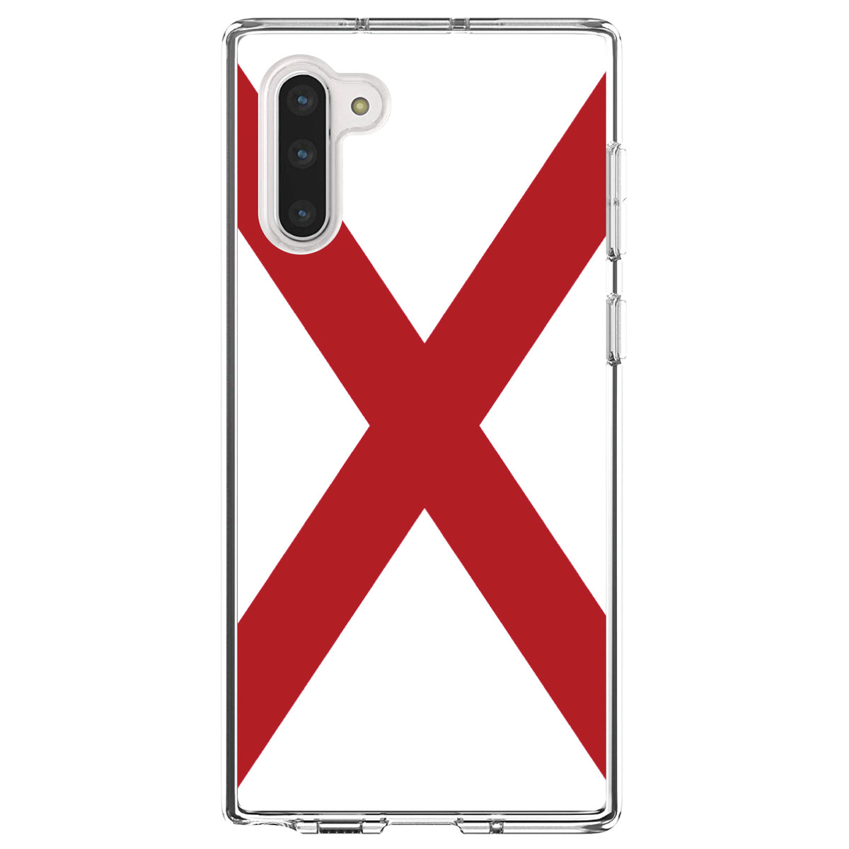 Alabama State Flag Clear Shockproof iPhone Case, view 9