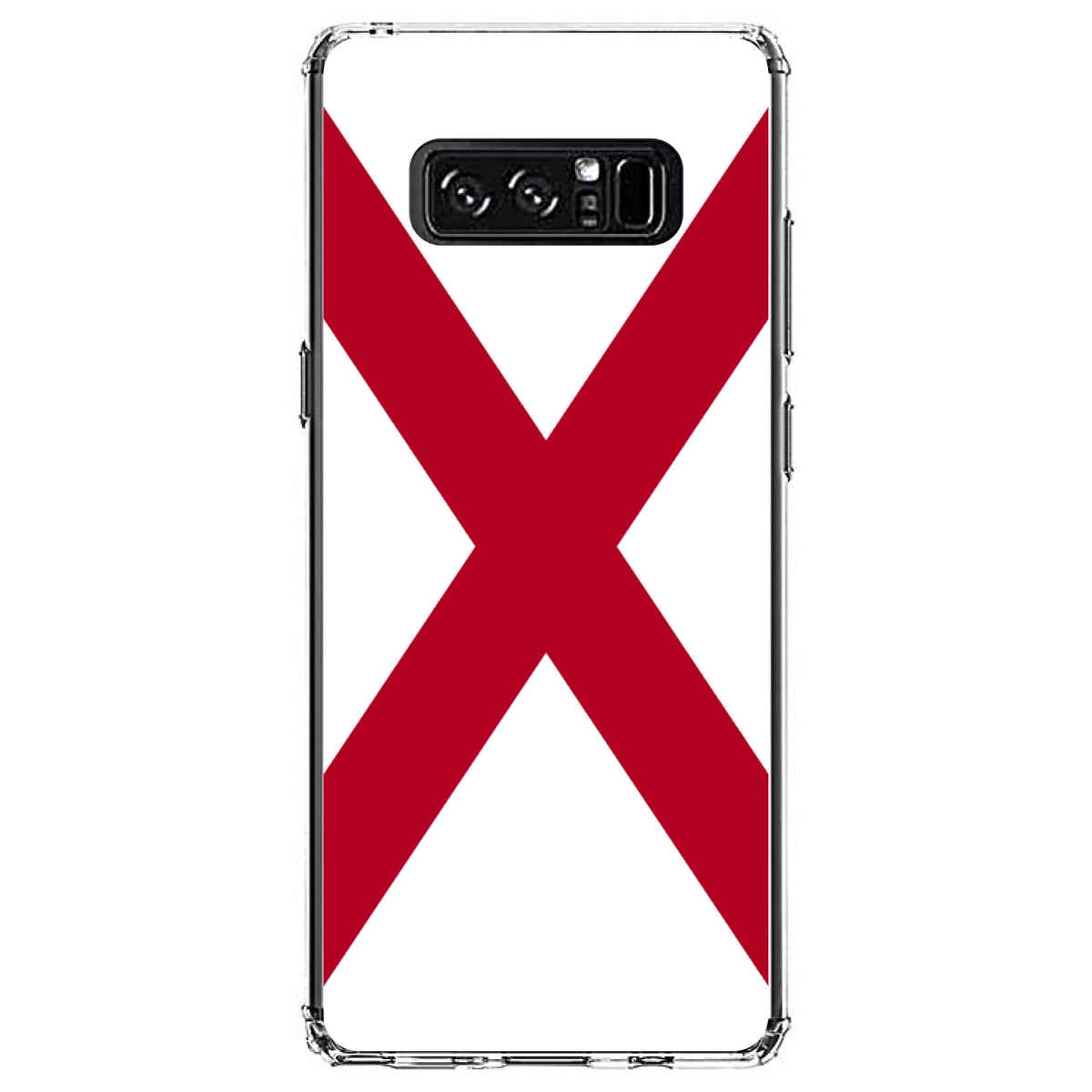 Alabama State Flag Clear Shockproof iPhone Case, view 12