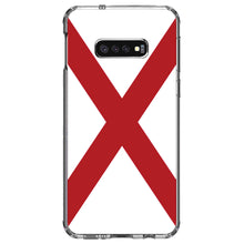 DistinctInk® Clear Shockproof Hybrid Case for Apple iPhone / Samsung Galaxy / Google Pixel - Alabama State Flag